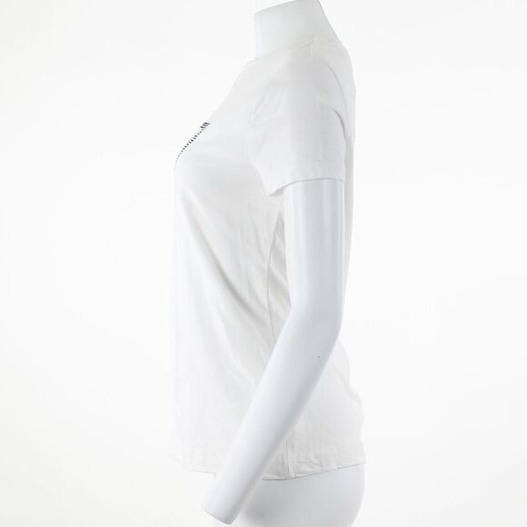 GUESS Amalur Bling Logo T-Shirt in Pure White - Picture 4 of 5